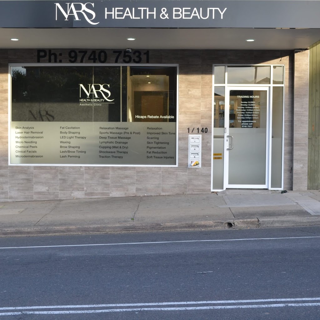 NARS HEALTH & BEAUTY | 1/140 Moorefields Rd, Kingsgrove NSW 2208, Australia | Phone: (02) 9740 7531