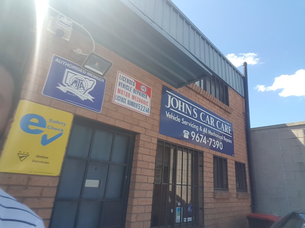 Johns Car Care | car repair | 1/20 Bearing Rd, Seven Hills NSW 2147, Australia | 0296747390 OR +61 2 9674 7390