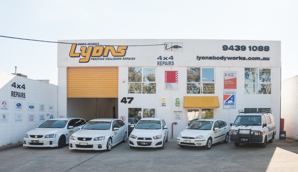Lyons Body Works | car repair | 47 Susan St, Eltham VIC 3095, Australia | 0394391088 OR +61 3 9439 1088