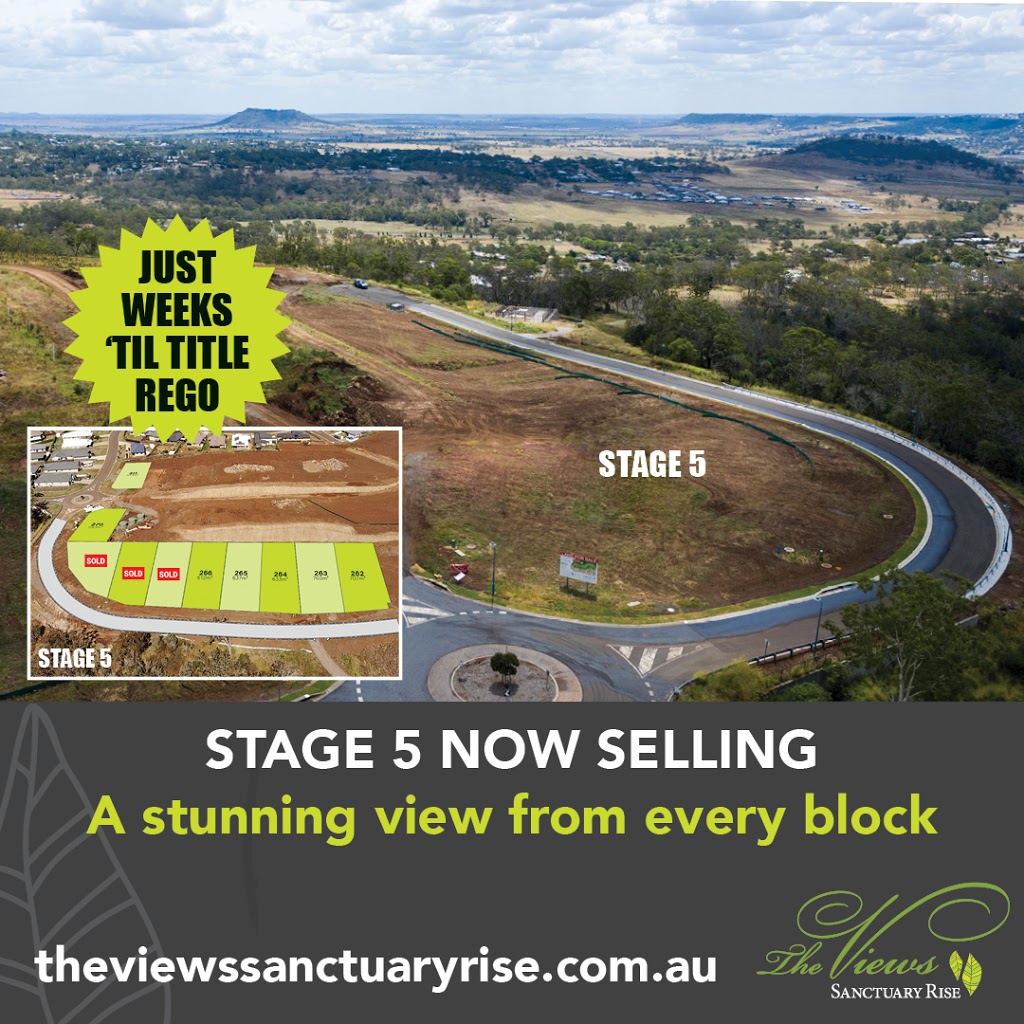 The Views Sanctuary Rise | Adelaide St, Cranley QLD 4350, Australia | Phone: 0418 110 673