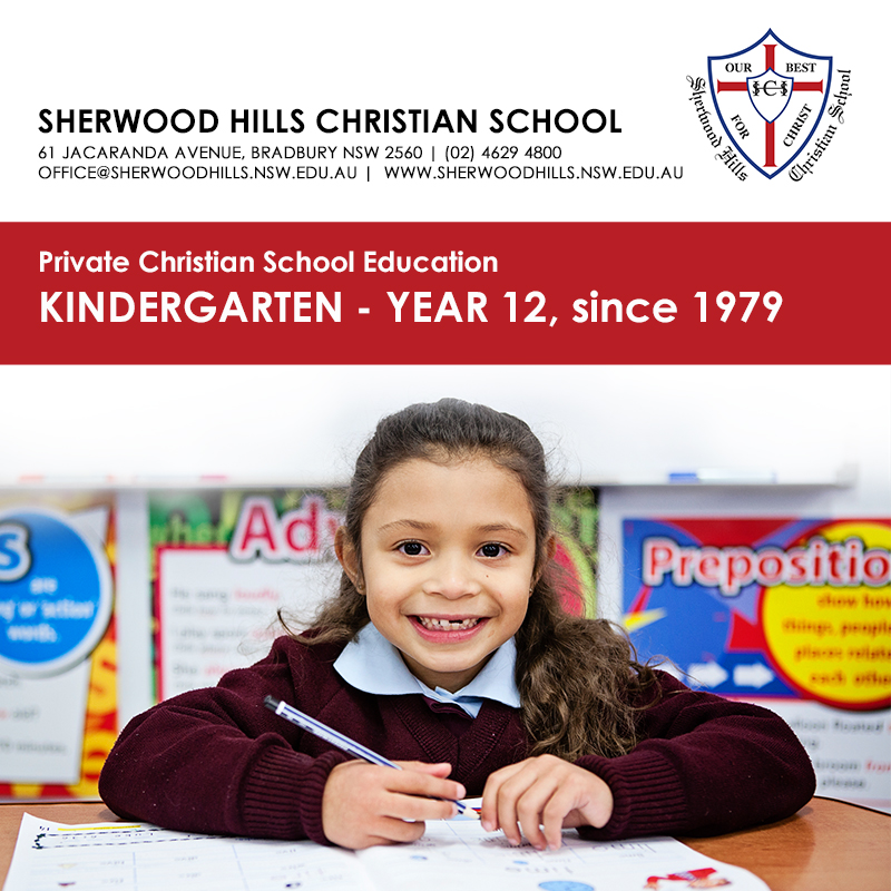 Sherwood Hills Christian School | school | 61 Jacaranda Ave, Bradbury NSW 2560, Australia | 0246294800 OR +61 2 4629 4800