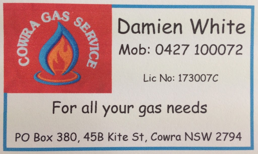 Cowra Gas Service | store | 45B Kite St, Cowra NSW 2794, Australia | 0427100072 OR +61 427 100 072