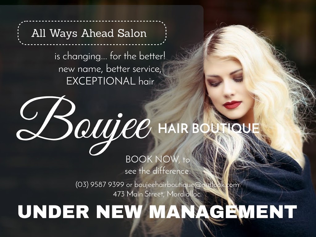 Boujee Hair Boutique | hair care | 473 Main St, Mordialloc VIC 3195, Australia | 0395879399 OR +61 3 9587 9399