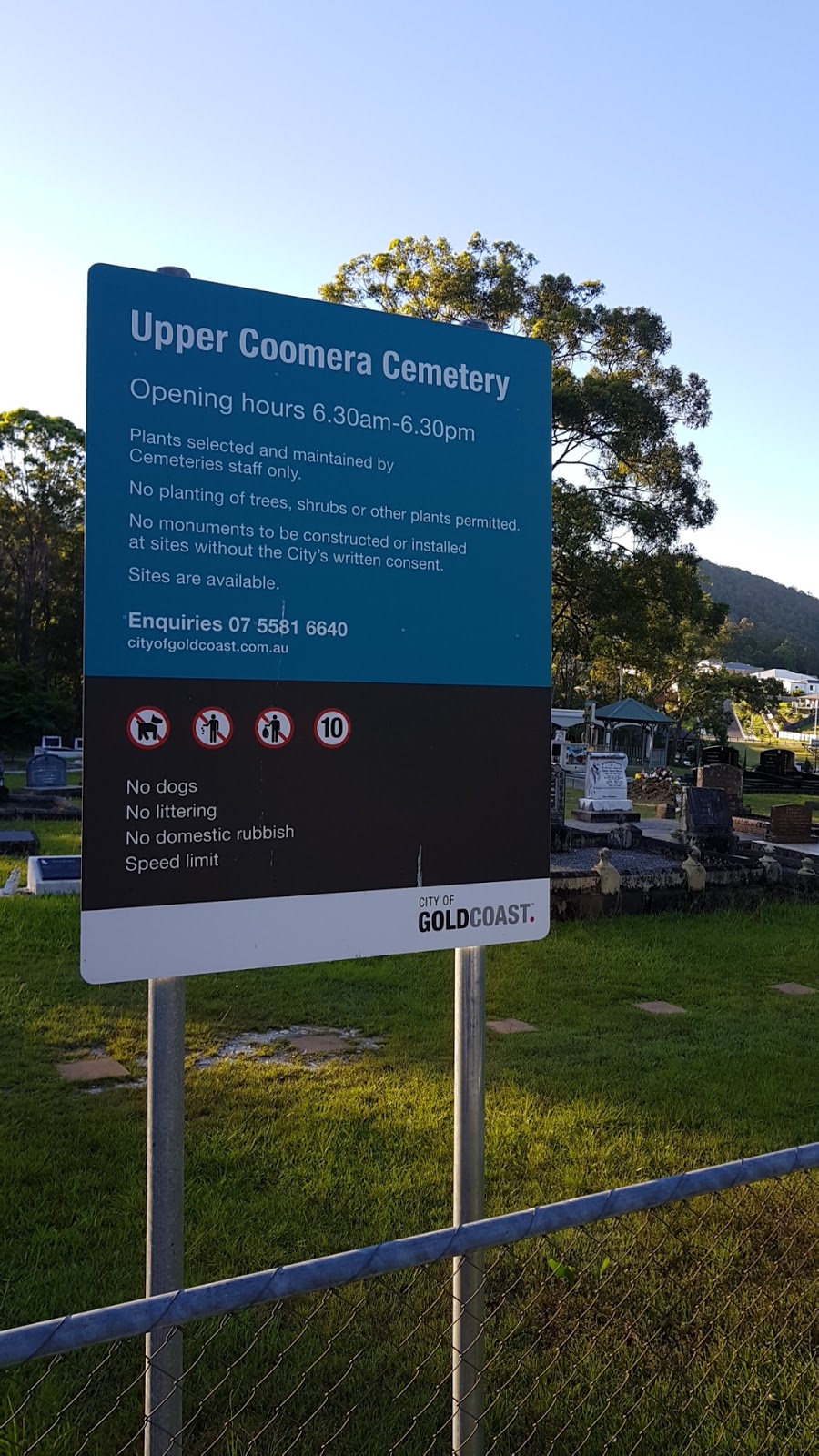 Upper Coomera Cemetery | cemetery | Upper Coomera QLD 4209, Australia | 0755816640 OR +61 7 5581 6640