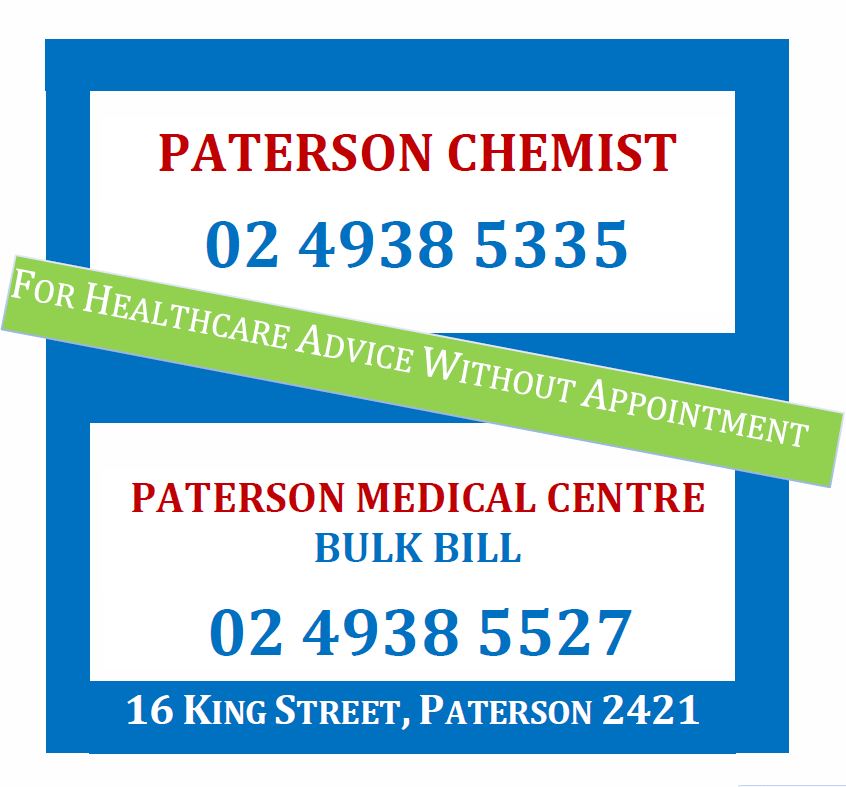 Paterson Chemist | pharmacy | 16 King St, Paterson NSW 2421, Australia | 0249385335 OR +61 2 4938 5335
