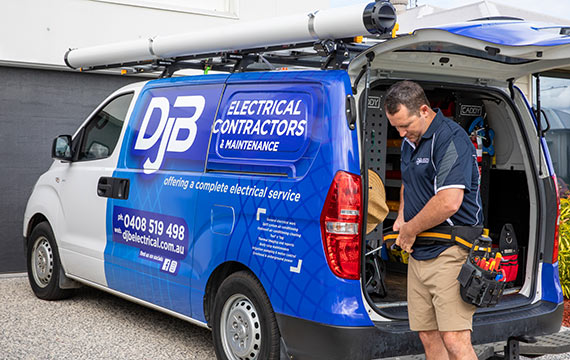 DJB Electrical Contractors & Maintenance | 2/12 Petrie St, Caloundra QLD 4551, Australia | Phone: 0408 519 498