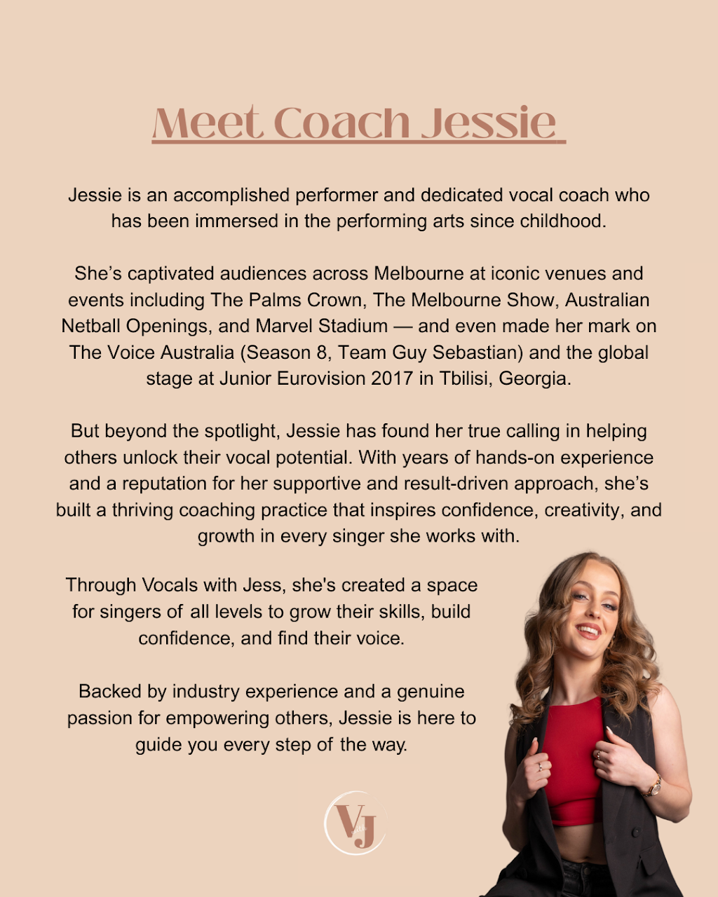 Vocals With Jess | 30 Stonecrop Way, Wyndham Vale VIC 3024, Australia | Phone: 0452 029 188