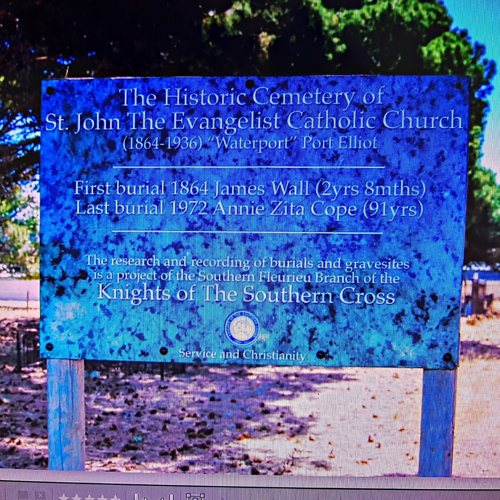 The Histotic Cemetery Of St John The Evangaelist Cathlic Cemeter | cemetery | Leeds St, Port Elliot SA 5212, Australia