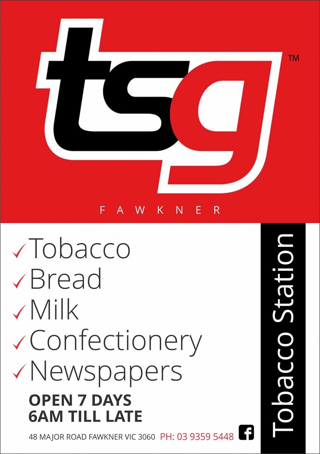 TSG Fawkner | store | 48 Major Rd, Fawkner VIC 3060, Australia | 0393595448 OR +61 3 9359 5448