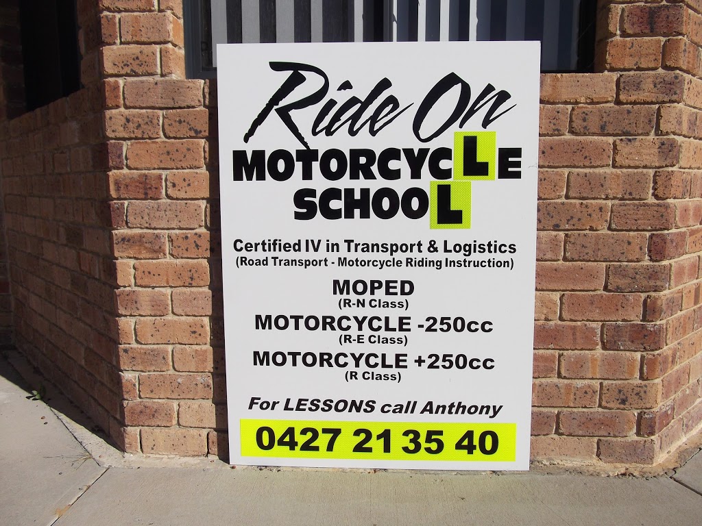 Ride On Motorcycle School | school | 73 Tuart St, South Bunbury WA 6230, Australia | 0427213540 OR +61 427 213 540