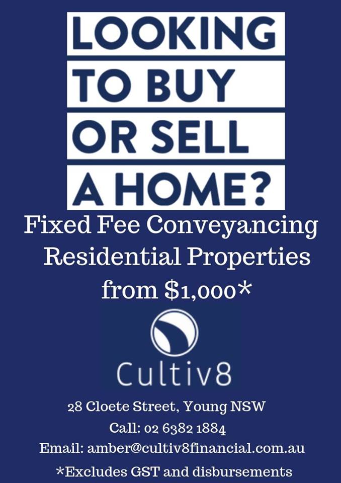Cultiv8 Conveyancing | lawyer | 28 Cloete St, Young NSW 2594, Australia | 0402808226 OR +61 402 808 226