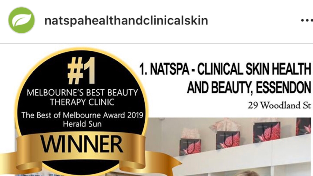 Natspa - Clinical Skin, Health & Beauty | 29 Woodland St, Essendon VIC 3040, Australia | Phone: (03) 9374 2664
