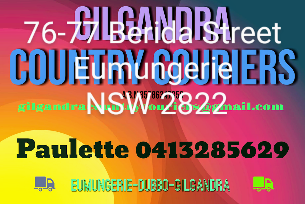 Gilgandra Country Couriers | Lot 76/77 Berida St, Eumungerie NSW 2831, Australia | Phone: 0413 285 629