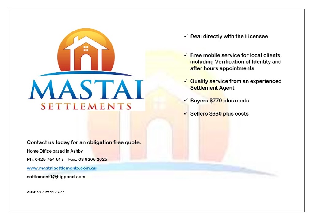 Mastai Settlements | lawyer | 22 Bonnard Cres, Ashby WA 6065, Australia | 0892062028 OR +61 8 9206 2028
