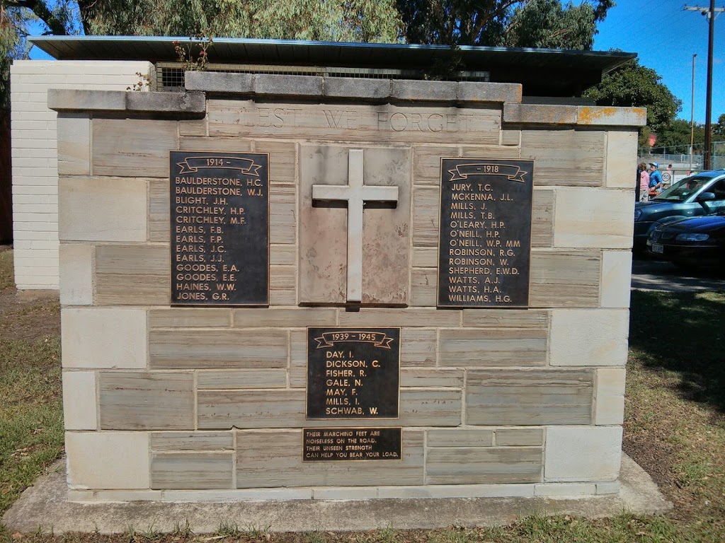 Nairne War Memorial |  | Jeffrey St, Nairne SA 5252, Australia | 0419863832 OR +61 419 863 832