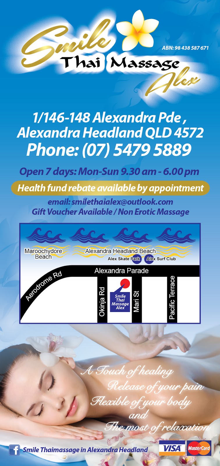 Smile Thai Massage Alexandra Headland |  | 148/146 Alexandra Parade, Alexandra Headland QLD 4572, Australia | 0754795889 OR +61 7 5479 5889