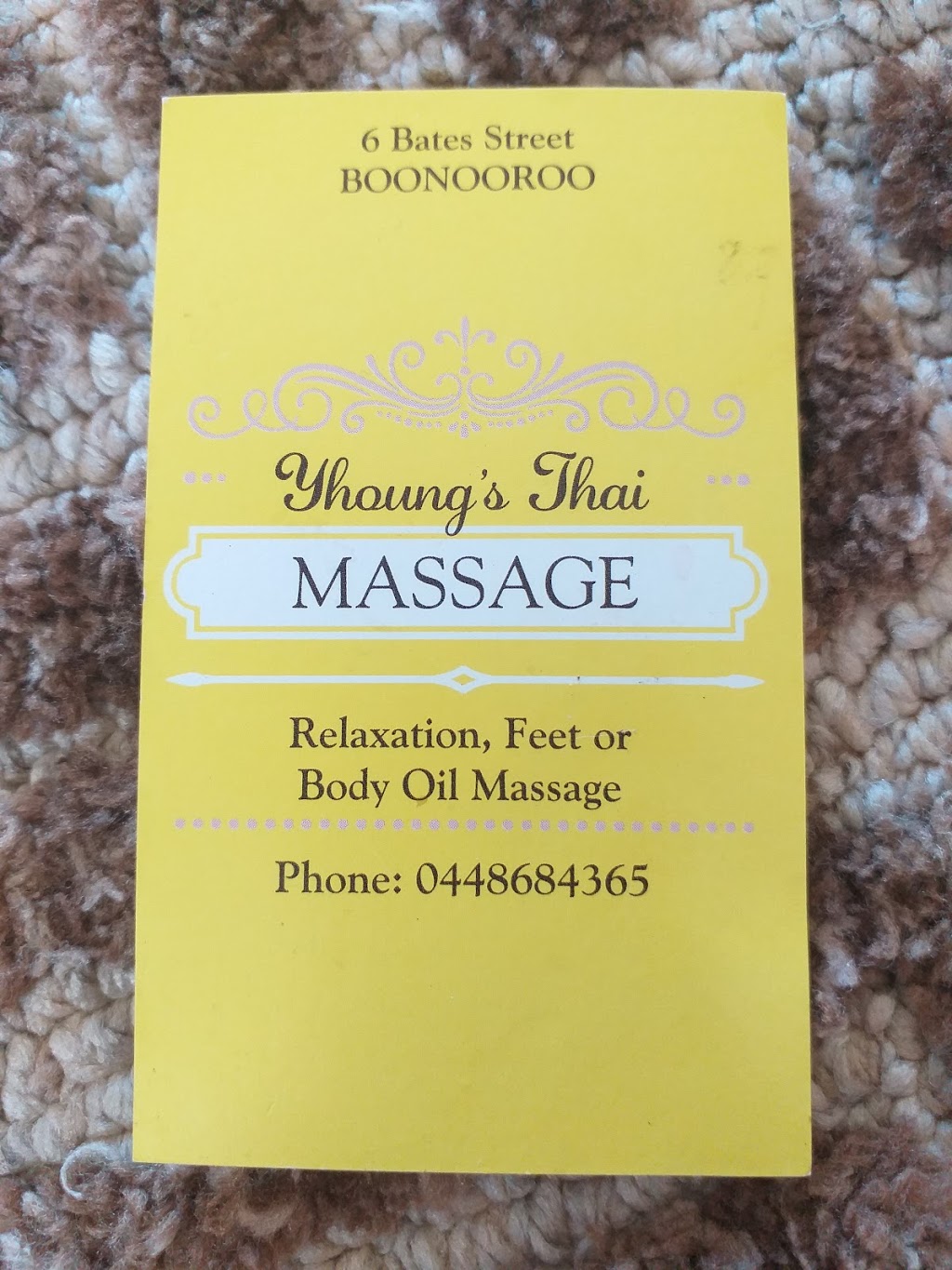 Yhoung thai massage |  | 6 Bates St, Boonooroo QLD 4650, Australia | 0448684365 OR +61 448 684 365