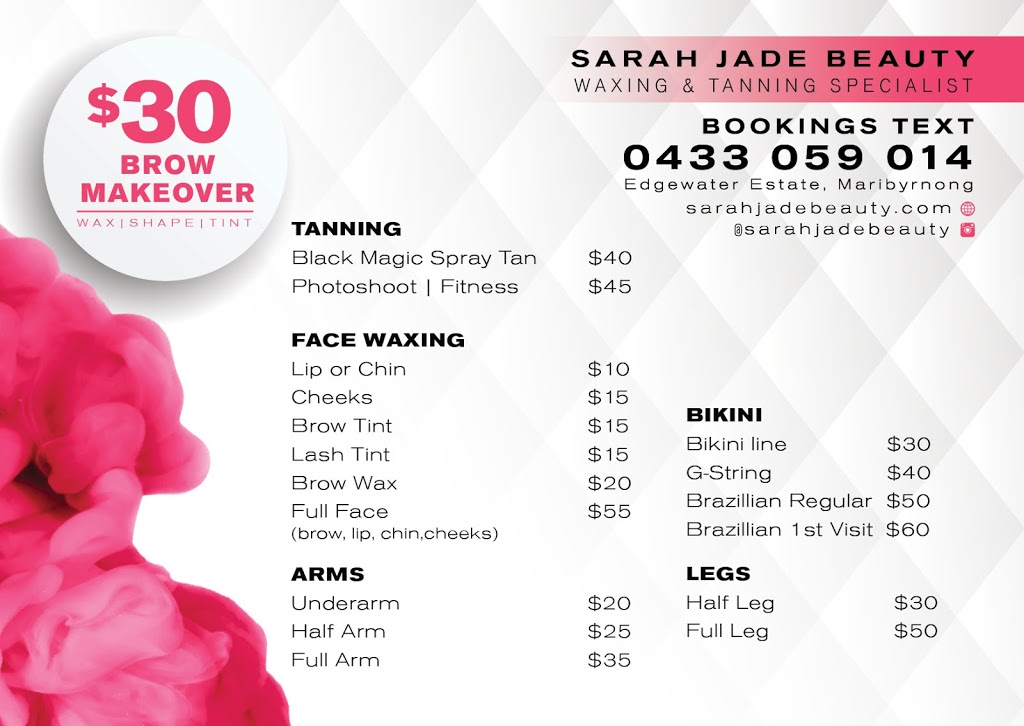 Sarah Jade Beauty | The Grand, Maribyrnong VIC 3032, Australia | Phone: 0433 059 014
