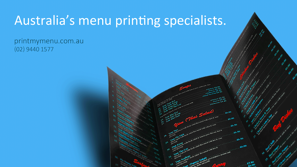 Menu Printing | Takeaway Menu Printing | Print My Menu | store | 39 Boundary St, Roseville NSW 2069, Australia