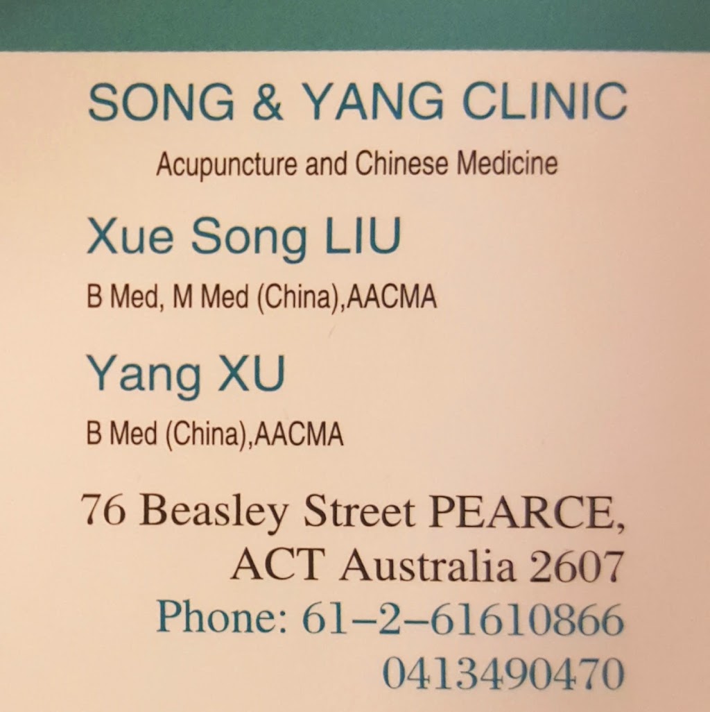 Song & Yang Clinic | 76 Beasley St, Pearce ACT 2607, Australia | Phone: (02) 6161 0866