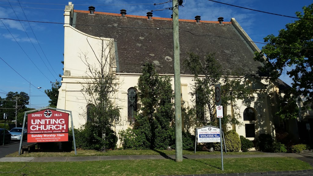 Surrey Hills Uniting Church | church | Corner Canterbury Road & Valonia Avenue, Surrey Hills VIC 3127, Australia | 0398984373 OR +61 3 9898 4373