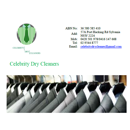 Celebrity Dry Cleaners | 57A Port Hacking Rd, Sylvania NSW 2224, Australia | Phone: (02) 9544 8777