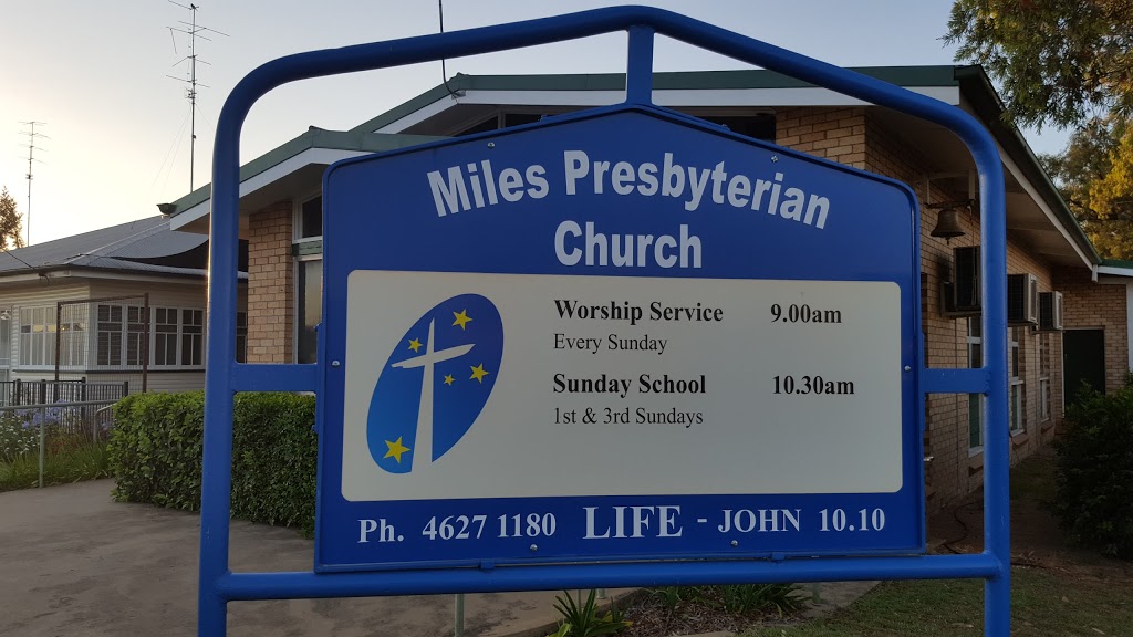 Presbyterian Church | church | 80 Murilla St, Miles QLD 4415, Australia | 0746271180 OR +61 7 4627 1180