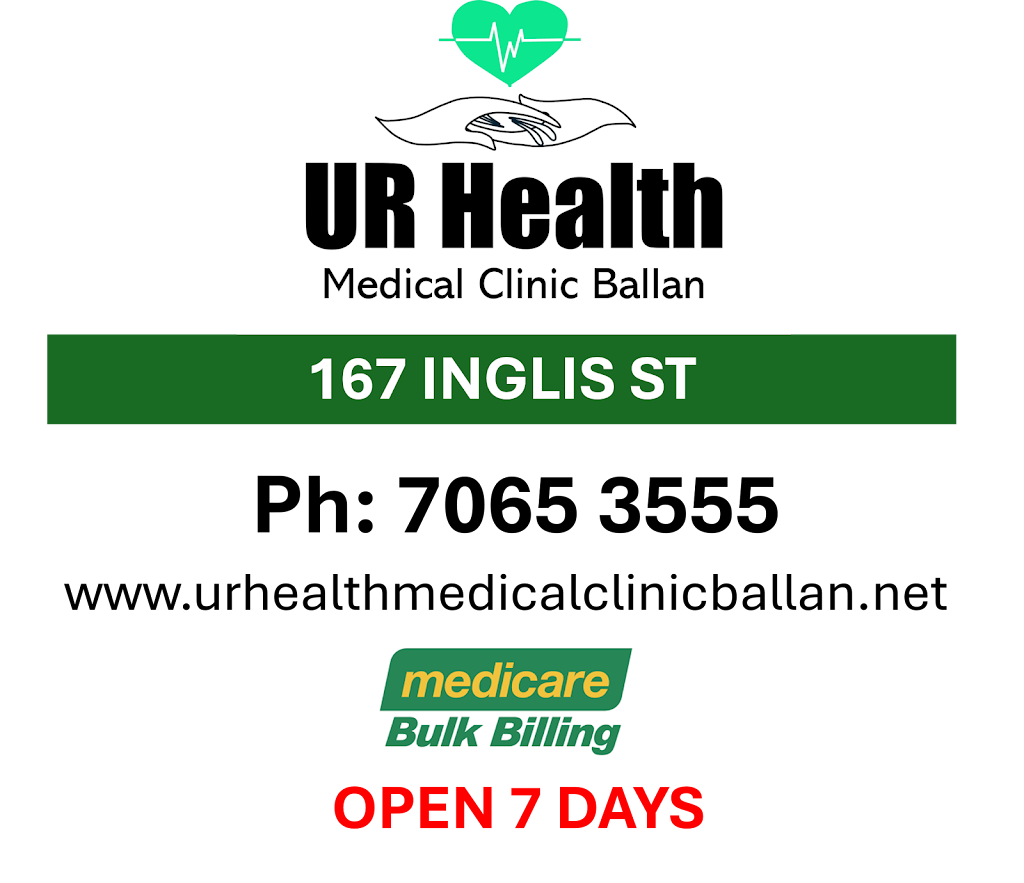 UR Health Medical Clinic Ballan | 167 Inglis St, Ballan VIC 3342, Australia | Phone: (03) 7065 3555