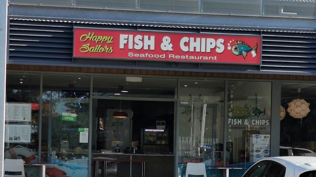 Happy Sailors Fish & Chips | restaurant | shop 3/2 Coelia Ct, Carrara QLD 4211, Australia | 0755942676 OR +61 7 5594 2676