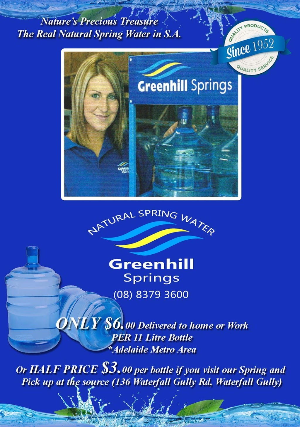 Greenhill Springs | food | 136 Waterfall Gully Rd, Waterfall Gully SA 5066, Australia | 0883793600 OR +61 8 8379 3600