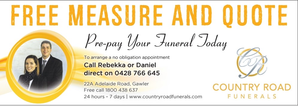 Country Road Funerals | funeral home | 20 Railway Parade, Eudunda SA 5374, Australia | 0885811810 OR +61 8 8581 1810