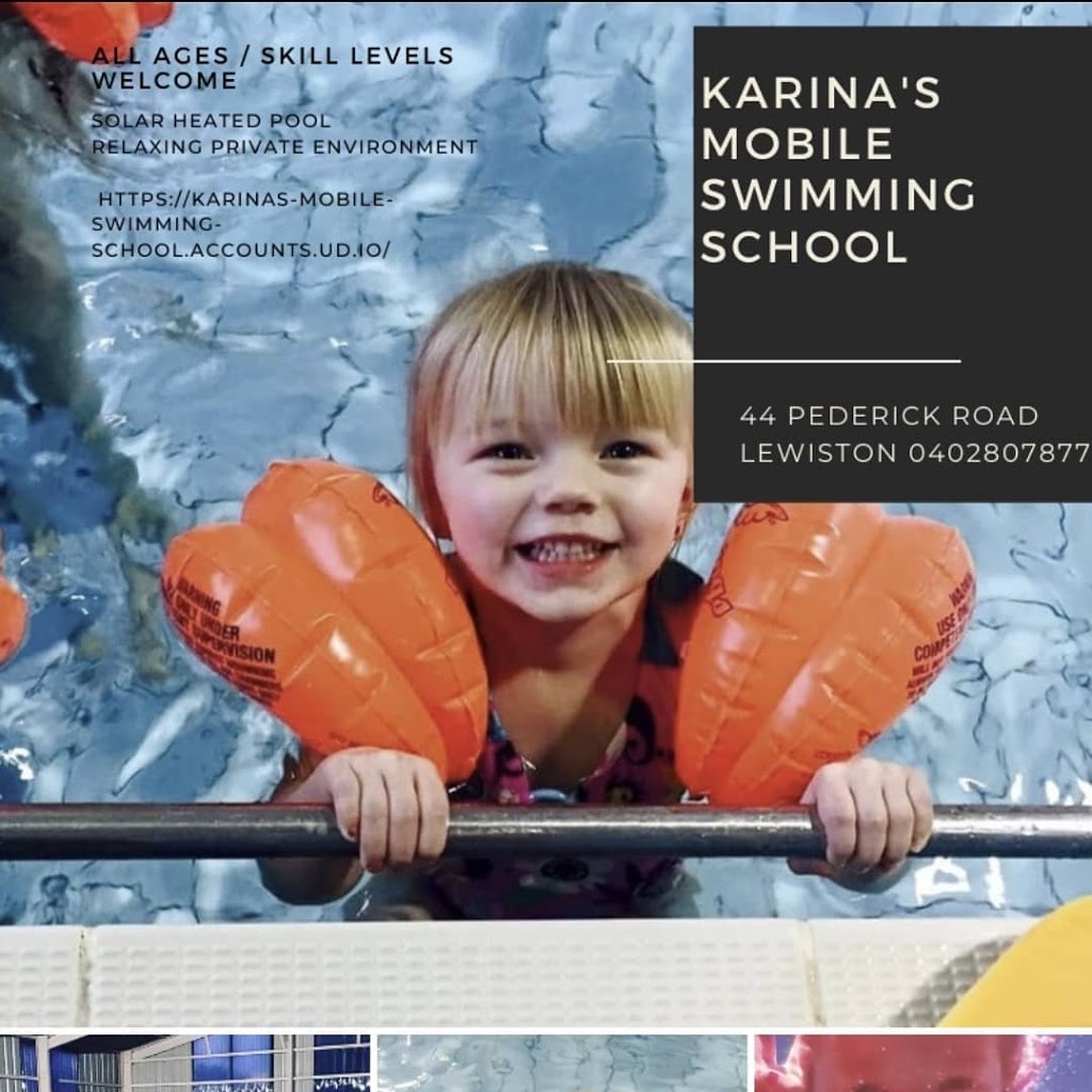 Karinas mobile swimming school | 44 Pederick Rd, Lewiston SA 5501, Australia | Phone: 0402 807 877