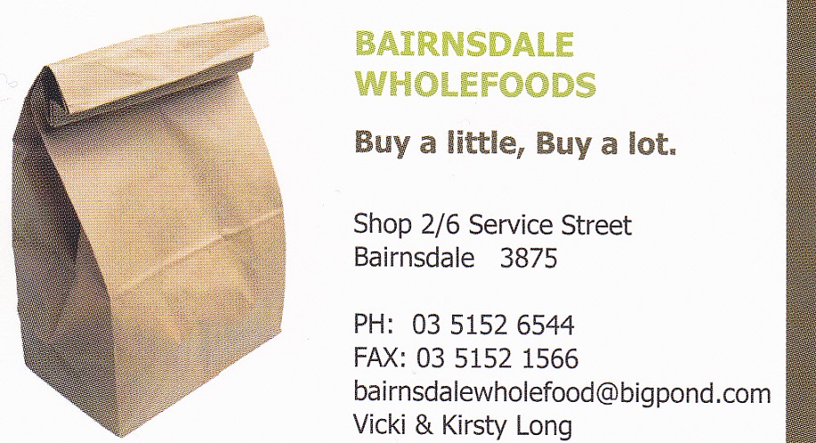 Bairnsdale Wholefoods | health | 6 Service St, Bairnsdale VIC 3875, Australia | 0351526544 OR +61 3 5152 6544