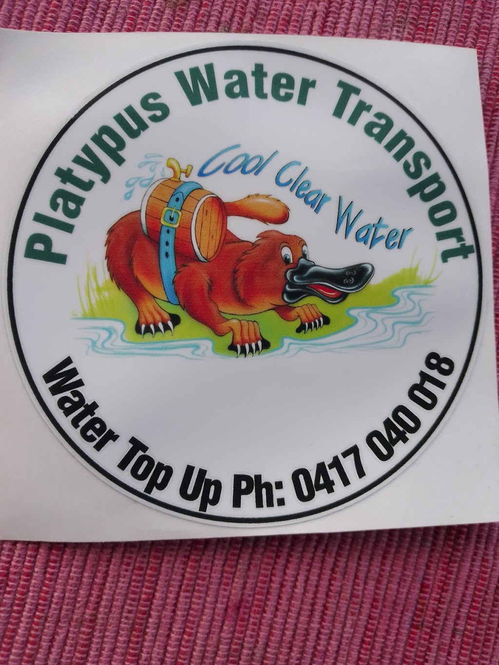 Platypus water transport | 422 Moolboolaman Rd, Moolboolaman QLD 4671, Australia | Phone: 0417 040 018