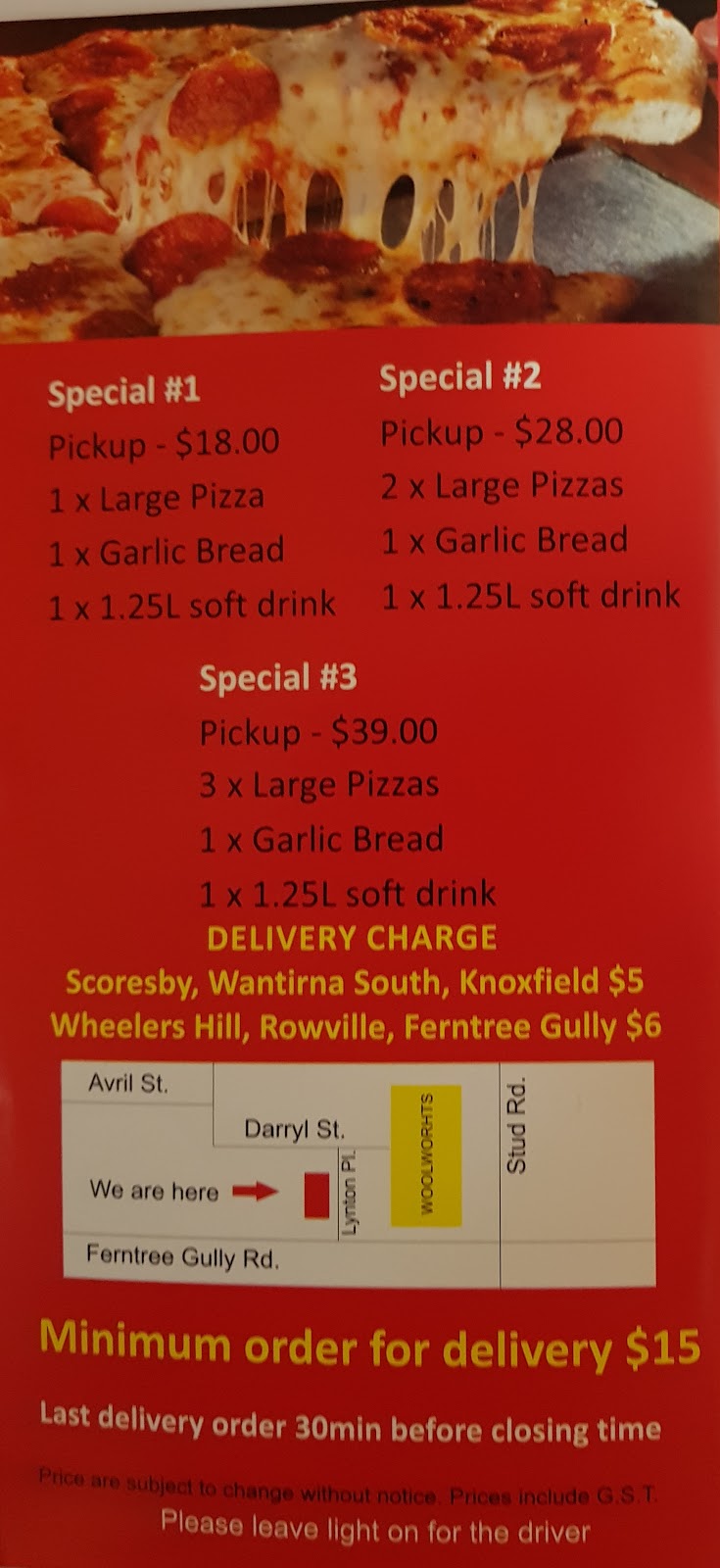 Pizza Plus (Delivery & Takeaway) | meal delivery | 3/5 Lynton Pl, Scoresby VIC 3179, Australia | 0397632099 OR +61 3 9763 2099