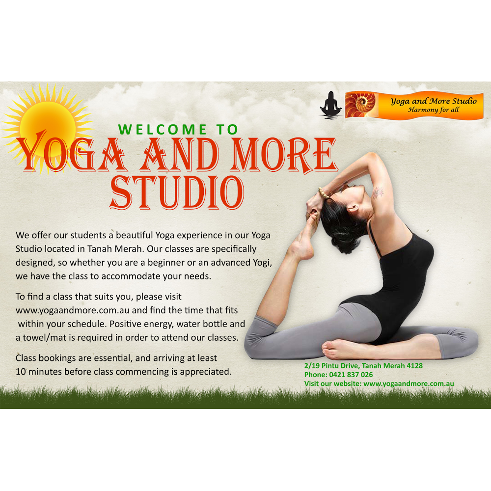 Yoga and More Studio | gym | 2/19 Pintu Dr, Tanah Merah QLD 4128, Australia | 0421837026 OR +61 421 837 026