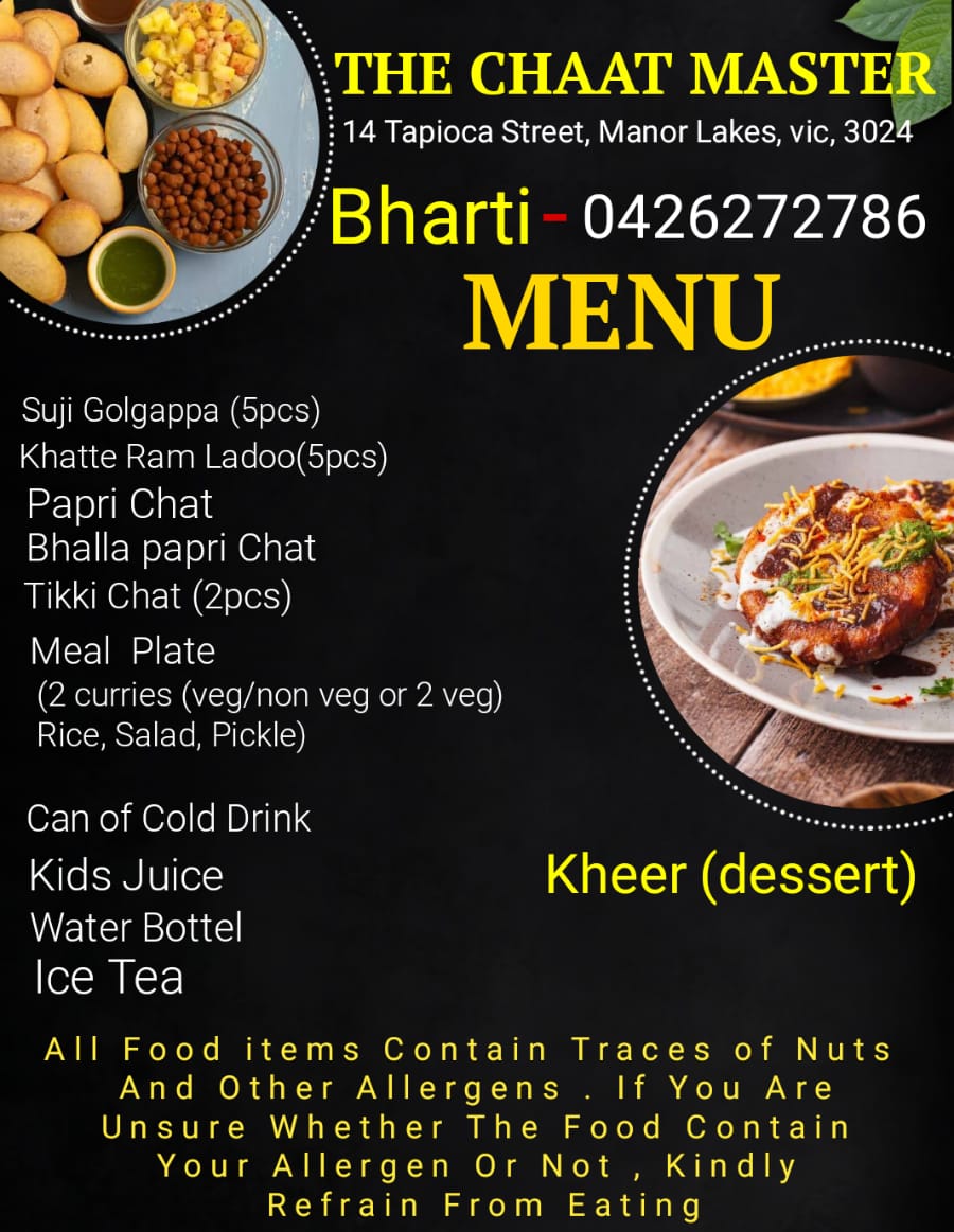 The Chaat Master | 14 Tapioca St, Manor Lakes VIC 3024, Australia | Phone: 0426 272 786