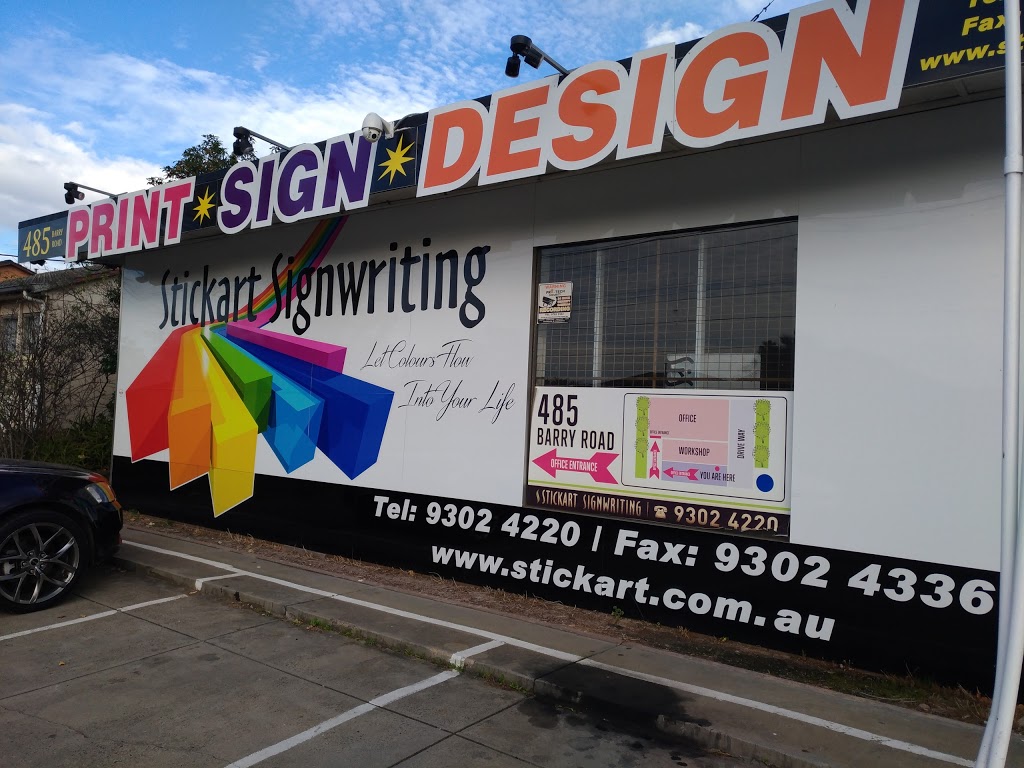 STICKART SIGNWRITING | store | 485 Barry Rd, Dallas VIC 3047, Australia | 0393024220 OR +61 3 9302 4220