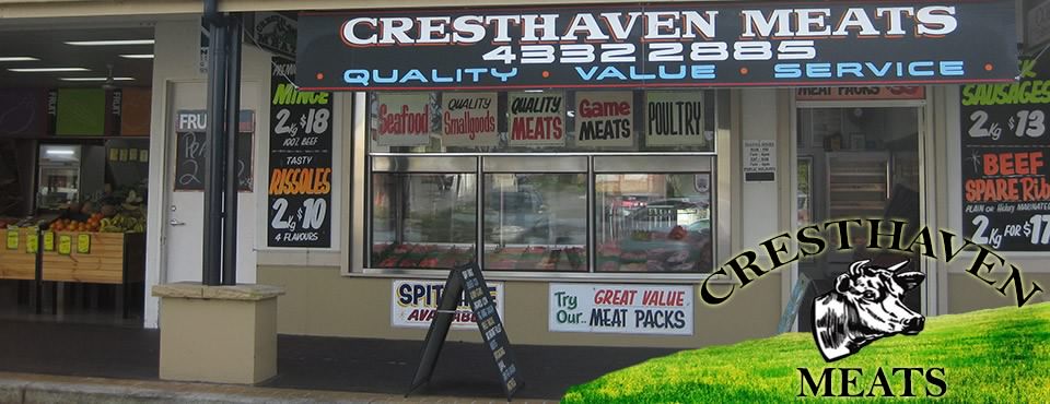 Cresthaven Meats | food | 161 Cresthaven Ave, Bateau Bay NSW 2261, Australia | 0243322885 OR +61 2 4332 2885