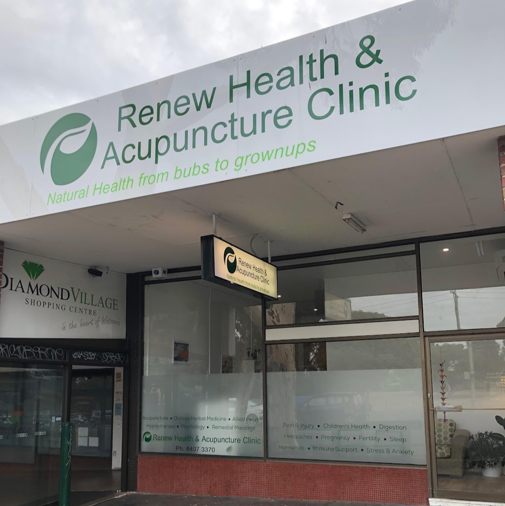 Renew Health & Acupuncture Clinic | Diamond Village Shopping Centre, 1/78 Nepean St, Watsonia VIC 3087, Australia | Phone: (03) 8407 3370