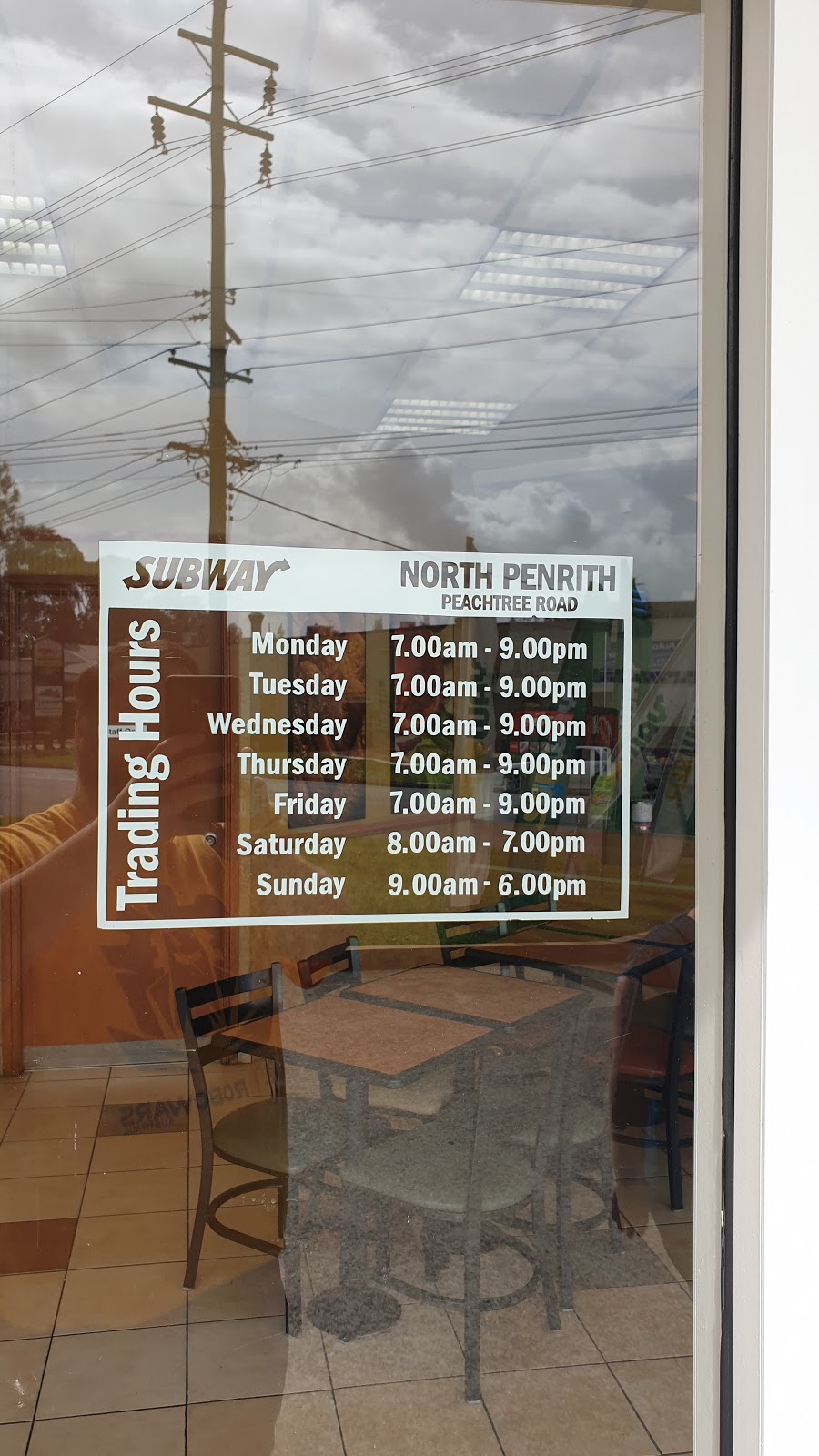 Subway® Restaurant | shop 4/1 Peachtree Rd, Penrith NSW 2750, Australia | Phone: (02) 4722 3396