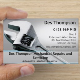 Des Thompson Mechanical Repairs and Servicing | car repair | Fishermans Wharf Marina, 3/864 Boat Harbour Dr, Urangan QLD 4655, Australia | 0458969915 OR +61 458 969 915