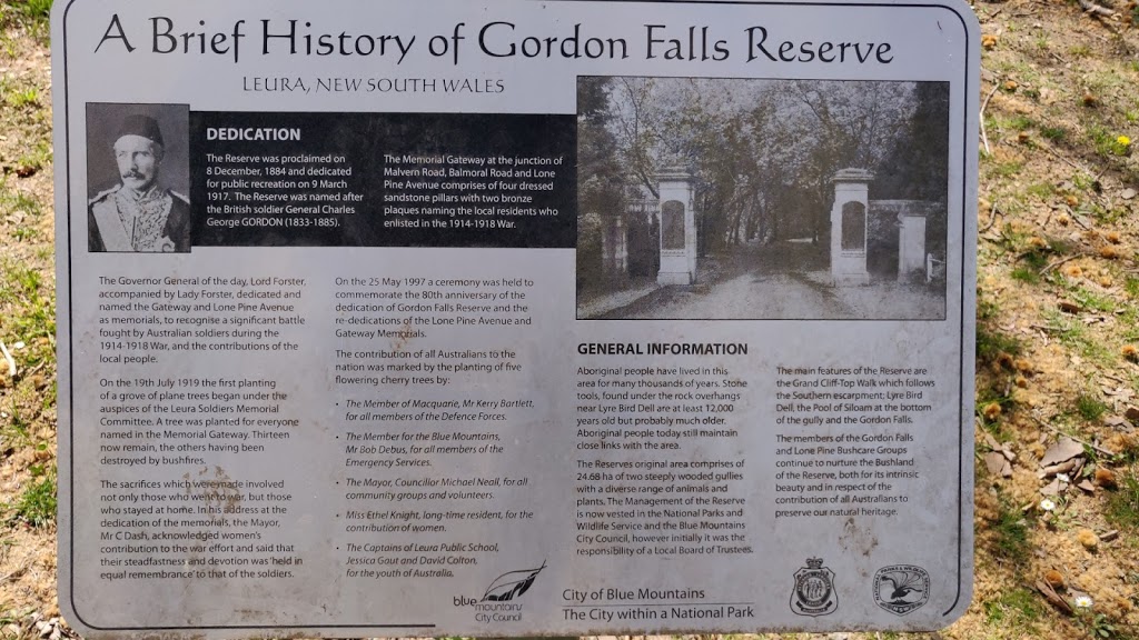 Gordon Falls Reserve | park | Lone Pine Ave, Blue Mountains National Park NSW 2780, Australia