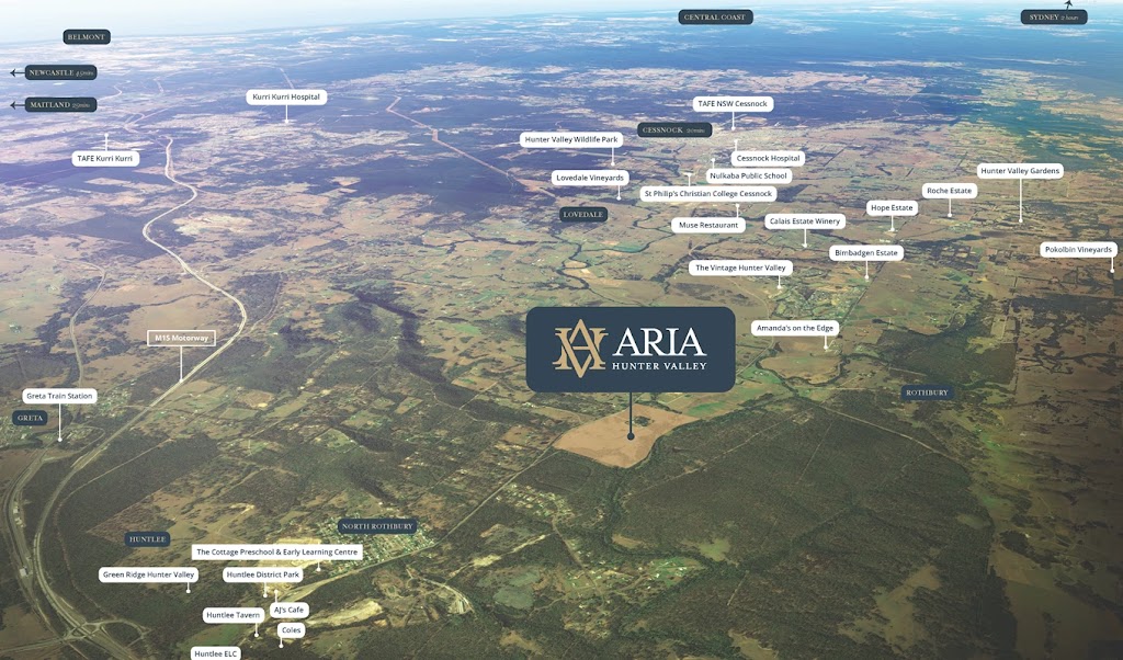 Aria Hunter Valley | 1466 B82, Rothbury NSW 2325, Australia | Phone: 0400 500 114