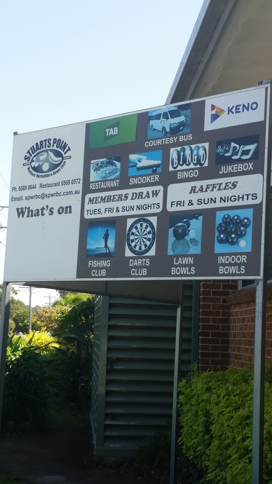 Stuarts Point Workers Recreation & Bowls Club |  | 40 Ocean Ave, Stuarts Point NSW 2441, Australia | 0265690644 OR +61 2 6569 0644