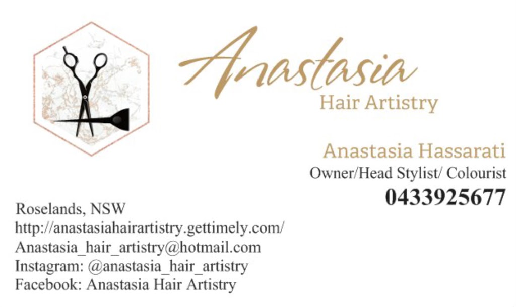 Anastasia Hair Artistry | hair care | 87 Ludgate St, Roselands NSW 2196, Australia | 0433925677 OR +61 433 925 677