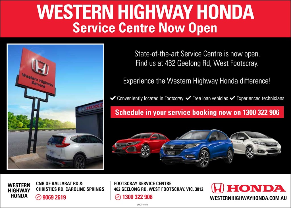 Western Highway Honda Footscray | car repair | 462 Geelong Rd, West Footscray VIC 3012, Australia | 1300322906 OR +61 1300 322 906