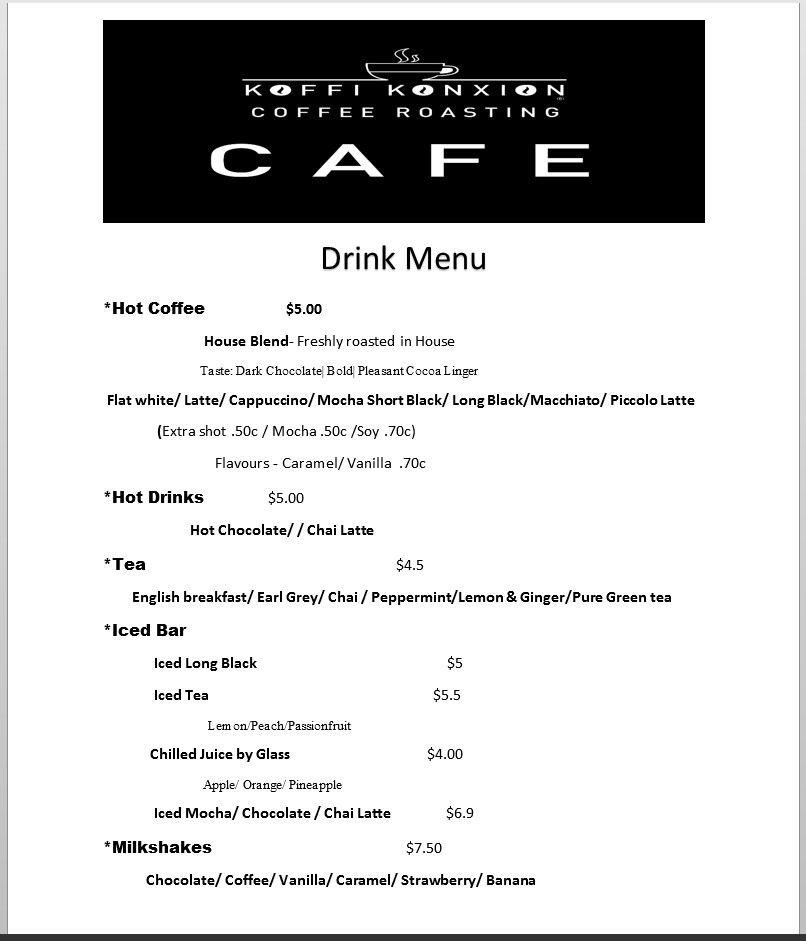 Koffi Konxion Coffee Roasting Cafe | food | 23 Russell Terrace, MacLeay Island QLD 4184, Australia | 0734095200 OR +61 7 3409 5200