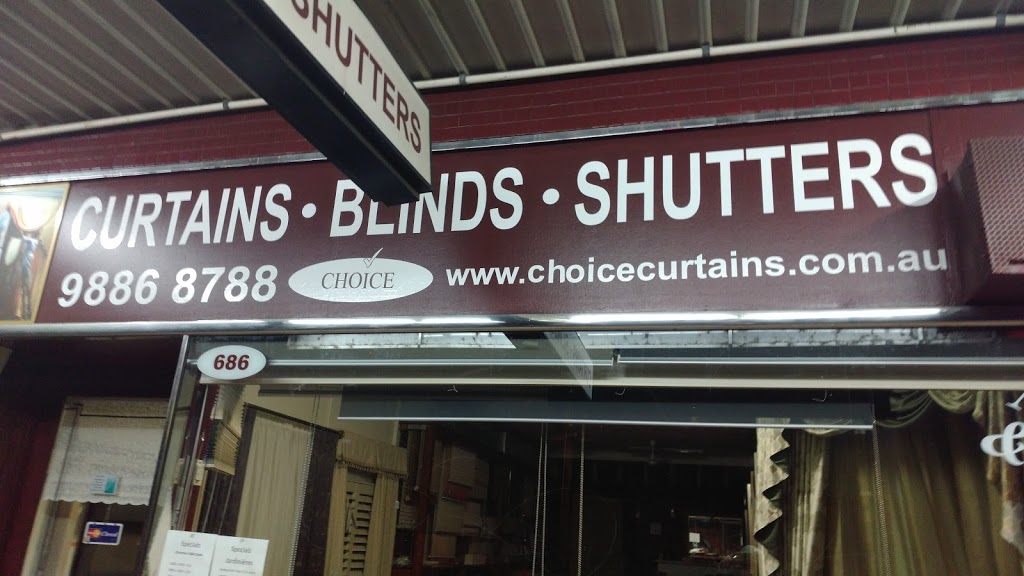 Choice Curtains and Blinds | home goods store | 686 High St Rd, Glen Waverley VIC 3150, Australia | 0398868788 OR +61 3 9886 8788