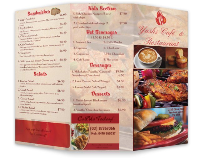 Yashs Cafe & Restaurant | 3/30 Edina Rd, Ferntree Gully VIC 3156, Australia | Phone: (03) 8736 7066